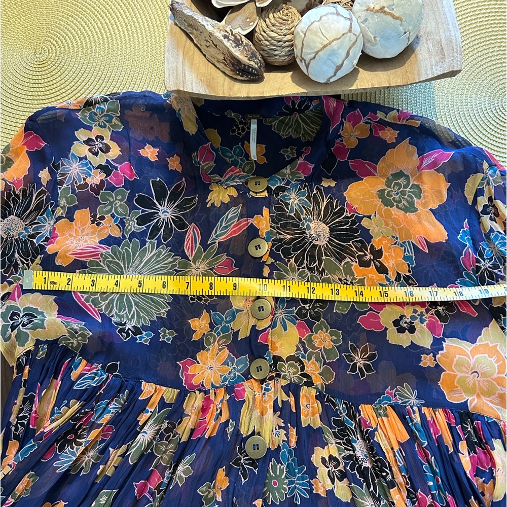 Free People 2pc Floral Slip Dress with Floral Shear Jacket - Picture 15 of 15